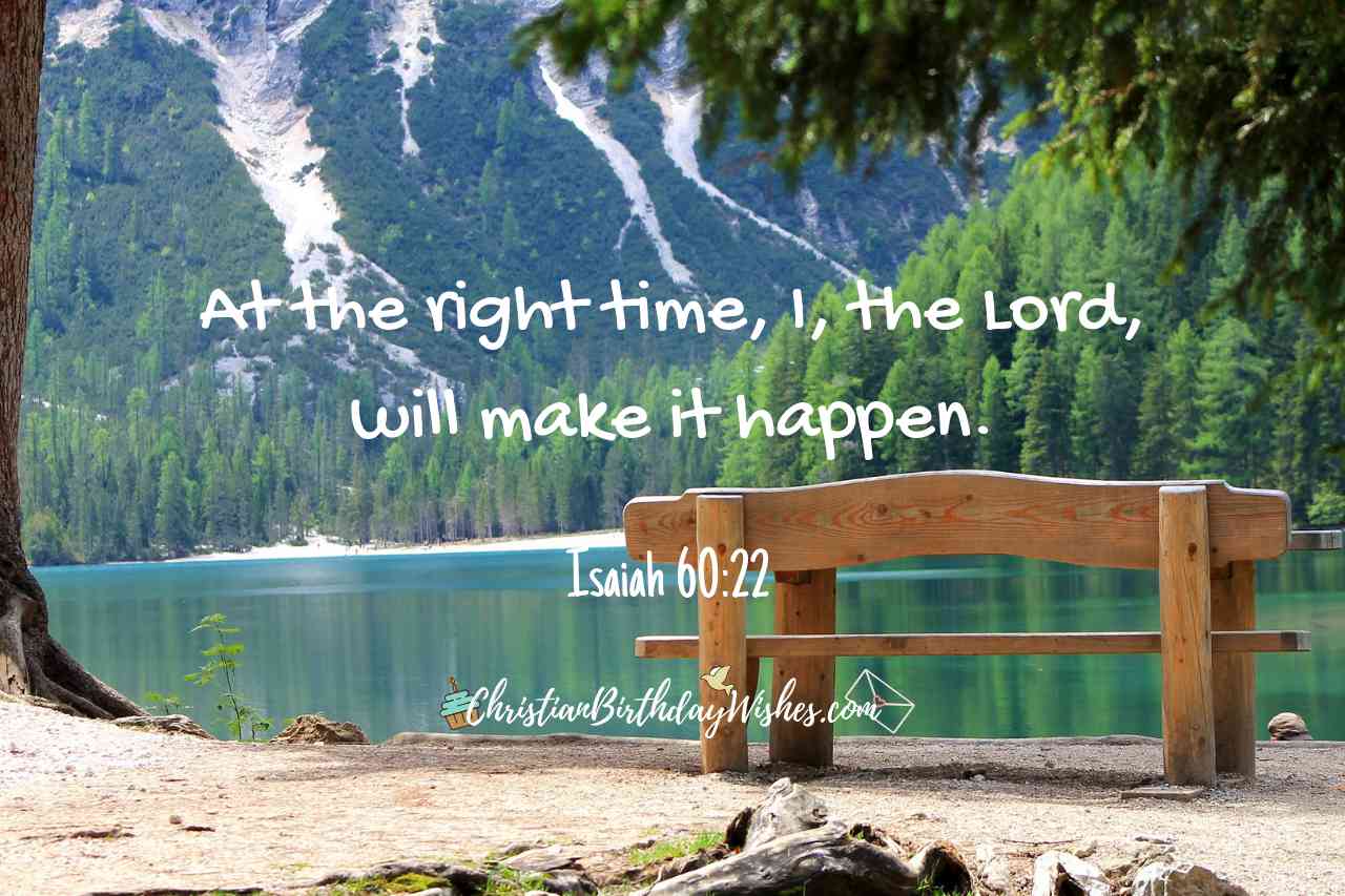 At the right time isaiah 60 22