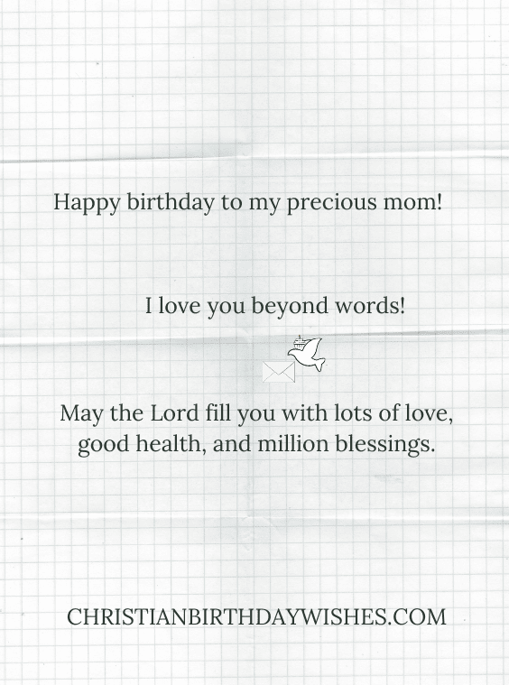Birthday quotes for mom, ecard with prayer