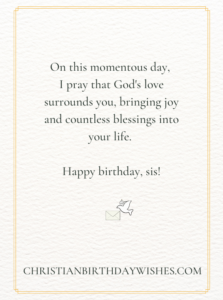 Birthday Wishes for Sister: Inspiring Christian Blessings