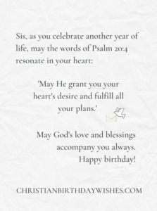 Birthday Wishes for Sister: Inspiring Christian Blessings