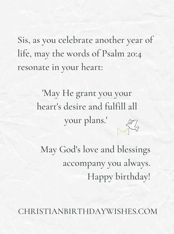 Uplifting Biblical Birthday Wishes for Sister to Warm Her Heart