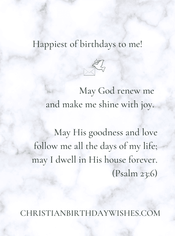 Birthday Bible verses blessings for myself