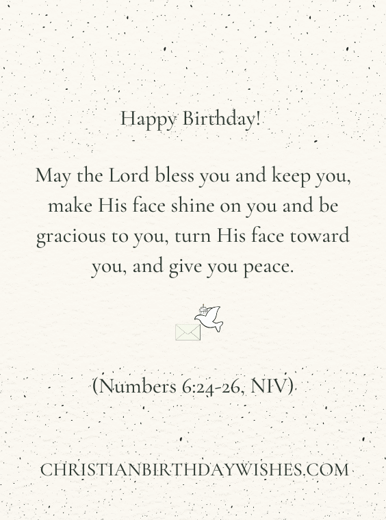 Birthday blessing, Bible Verse, May the Lord bless you