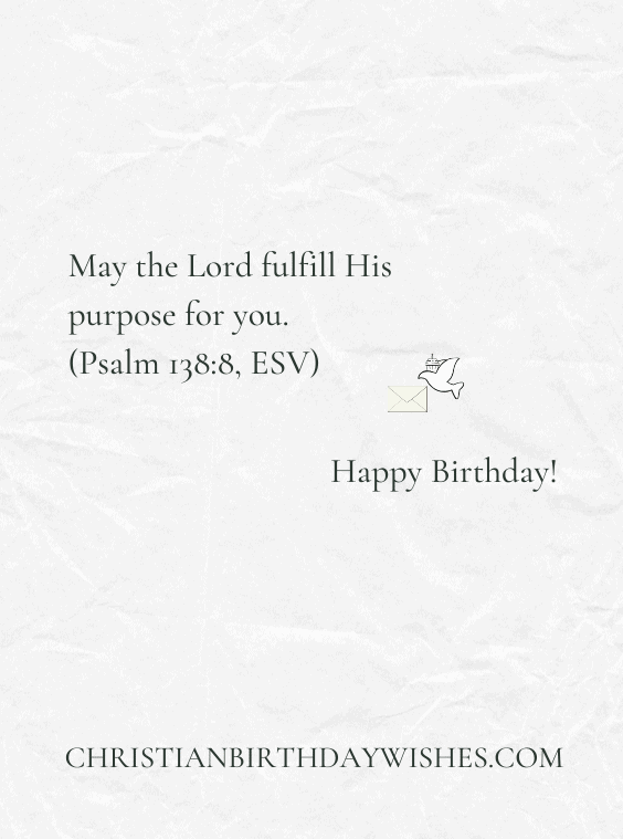 Birthday message from the Bible - His purpose for you