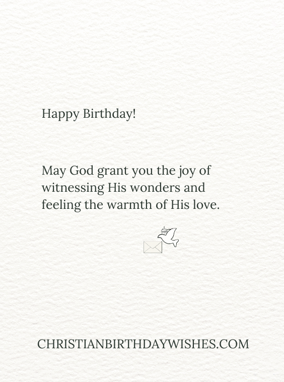 Christian Birthday Text message, wish