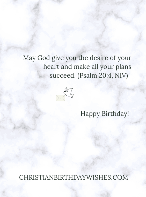 Christian birthday message - The desire of your heart