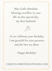 Birthday Wishes for Husband: Christian Blessings for Your Beloved