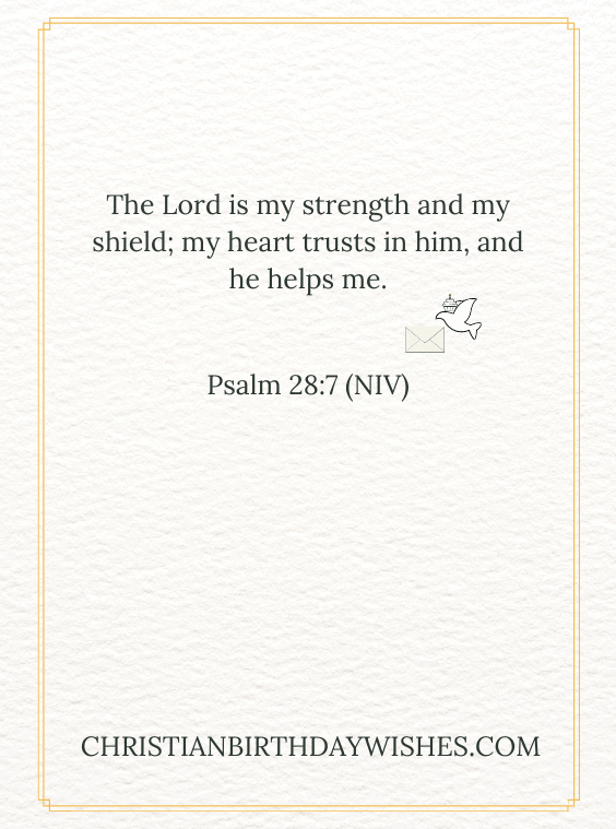 Finding Strength in God's Word - 3. Psalm 28_7 (NIV) - Bible verse for encouragement and strength